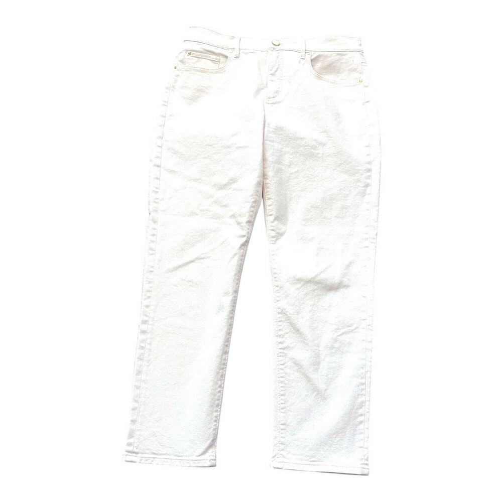 Ann Taylor White Jeans - Size 6 - Tapered Straight Leg Classic Denim - Like New